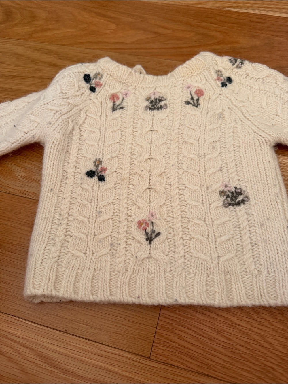 Bonpoint Brodé Main Hand Embroidered Wool Alpaca Sweater Size 2